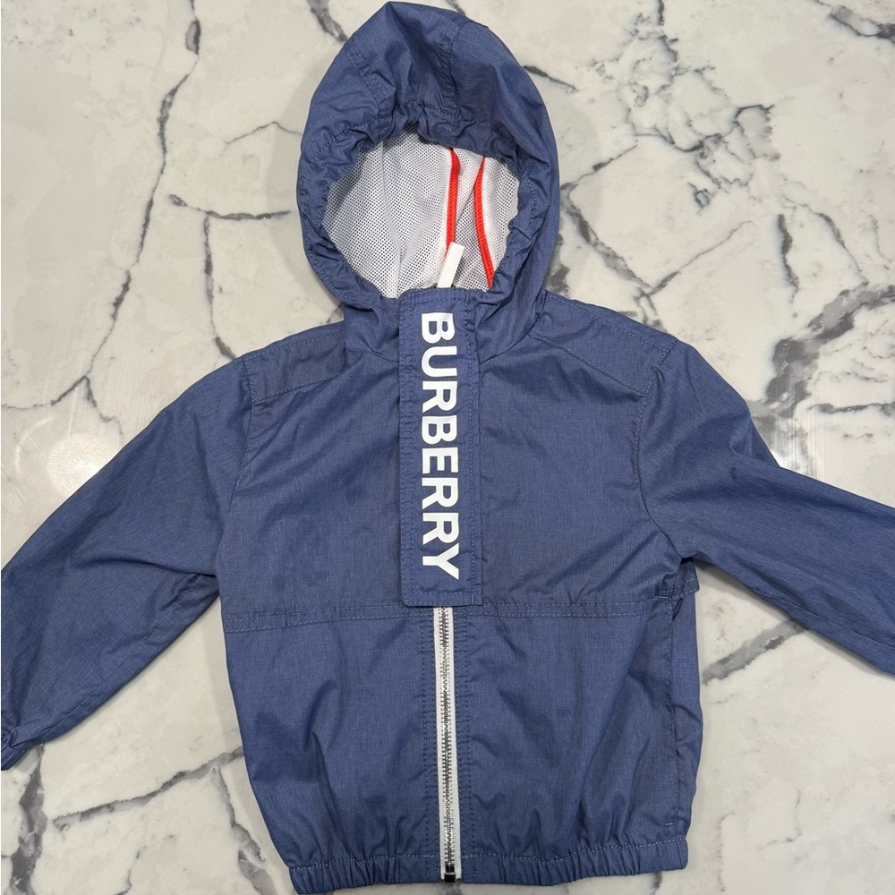Burberry Blue Hooded Jacket
